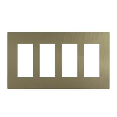 ASCEND FACEPLATE - 4 GANG (BRUSHED BRASS)