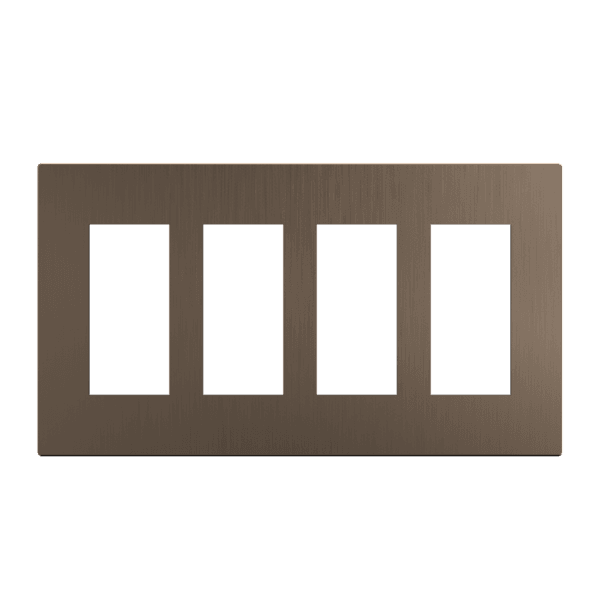 ASCEND FACEPLATE - 4 GANG (BRUSHED BRONZE)