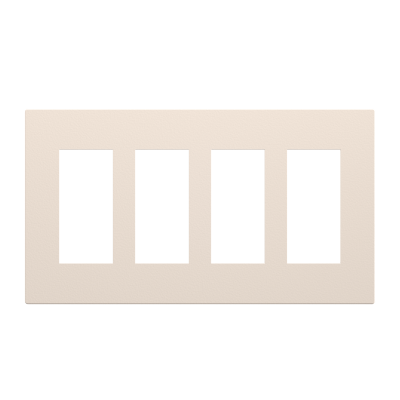ASCEND FACEPLATE - 4 GANG (LIGHT ALMOND)