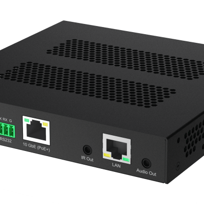 IP VIDEO SINGLE OUTPUT RECEIVER 4K UHD WITH CONTROL (COPPER W/POE)