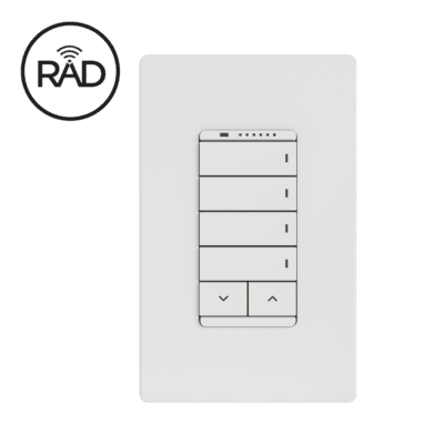 METROPOLITAN WIRELESS CONFIGURABLE KEYPAD - FORWARD PHASE & MLV DIMMER V2 (SNOW WHITE)
