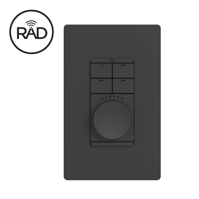 METROPOLITAN WIRELESS DIAL KEYPAD - FORWARD PHASE & MLV DIMMER V2 (BLACK)