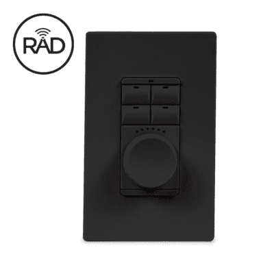 ECHO WIRELESS DIAL KEYPAD - FORWARD PHASE & MLV DIMMER V2 (BLACK)