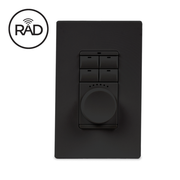ECHO WIRELESS DIAL KEYPAD - FORWARD PHASE & MLV DIMMER V2 (BLACK)
