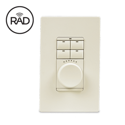 ECHO WIRELESS DIAL KEYPAD - FORWARD PHASE & MLV DIMMER V2 (LIGHT ALMOND)