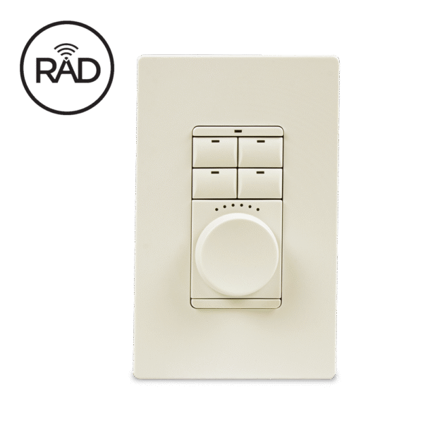 ECHO WIRELESS DIAL KEYPAD - FORWARD PHASE & MLV DIMMER V2 (LIGHT ALMOND)