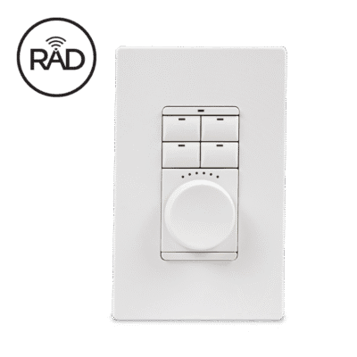 ECHO WIRELESS DIAL KEYPAD - FORWARD PHASE & MLV DIMMER V2 (SNOW WHITE)