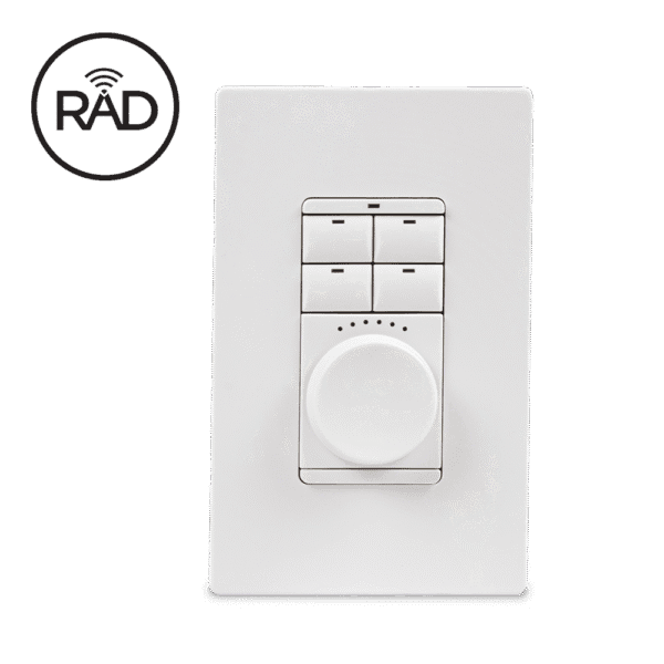 ECHO WIRELESS DIAL KEYPAD - FORWARD PHASE & MLV DIMMER V2 (SNOW WHITE)