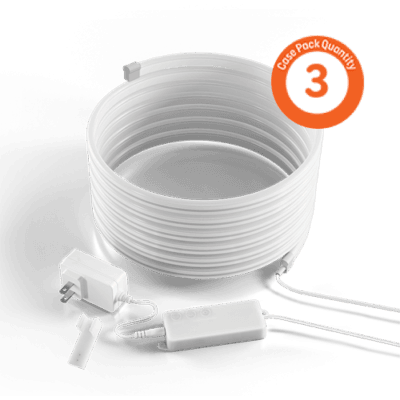 INDOOR NEON ROPE LIGHT 10FT, FULL COLOR + ENTERTAINMENT (CASE-3X1PK)