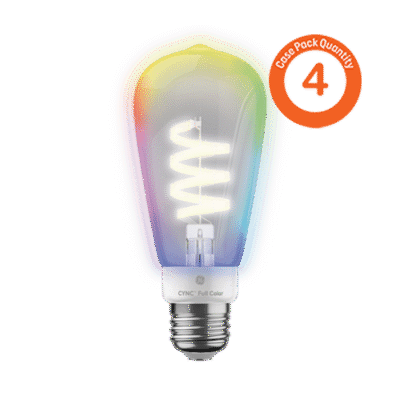 ST19 INDOOR DECORATIVE SMART BULB, FULL COLOR & DAYLIGHT MODE (CASE-4X1PK)
