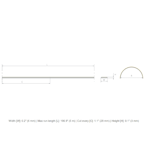 KLUS 2.2W/FT ENCAPSULATED IP65 UP/DOWN BEND TAPE