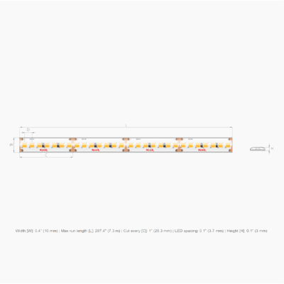 KLUS 2.8W/FT 3500K STATIC WHITE GEL COATED