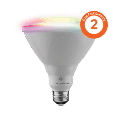 PAR38 OUTDOOR SMART BULB, FULL COLOR FLOODLIGHT (CASE-2X1PK)