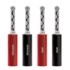 AUDIOQUEST - SUREGRIP 100 CONNECTOR BFA/BANANA (SILVER) SETS OF 8