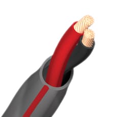 AUDIOQUEST - SLIP-DB 14/2 DIRECT-BURIAL SPEAKER CABLE (GRAY/RED STRIPE) 500FT/S